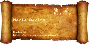 Maria Amrita névjegykártya